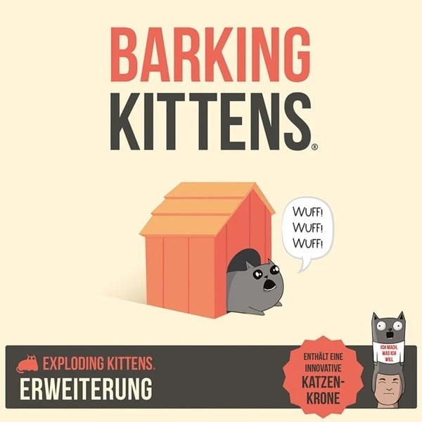 Asmodee Exploding Kittens - Barking Kittens, Kartenspiel 2 Asmodee Exploding Kittens - Barking Kittens, Kartenspiel – Bild 2