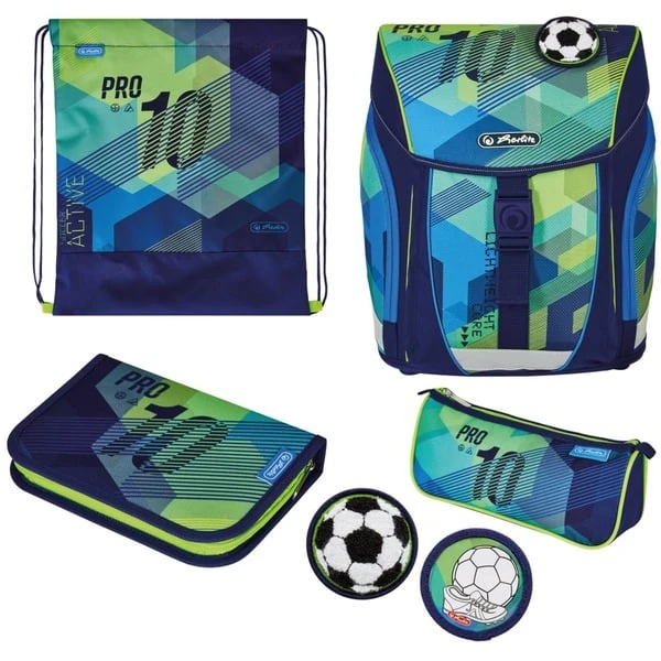 Herlitz FiloLight Plus Green Goal, Schulranzen 1 Herlitz FiloLight Plus Green Goal, Schulranzen