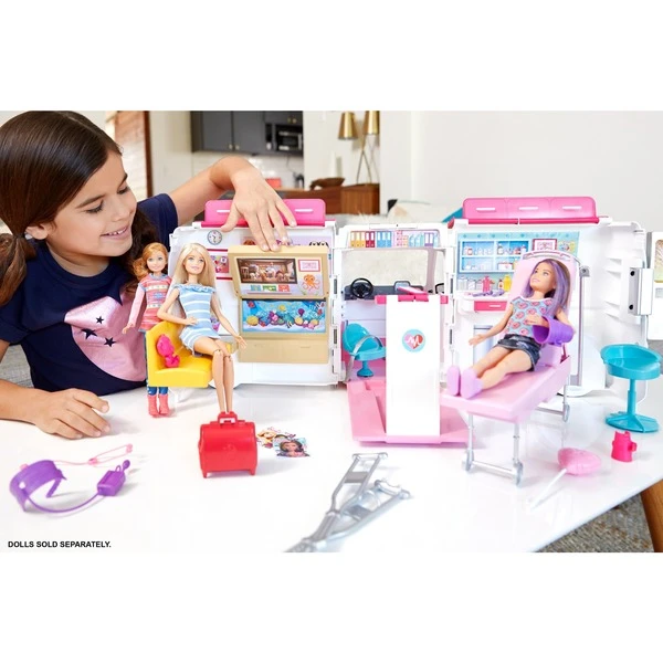 Mattel Barbie 2-in-1 Krankenwagen Spielset (mit Licht & Geräuschen), Spielfahrzeug 12 Mattel Barbie 2-in-1 Krankenwagen Spielset (mit Licht & Geräuschen), Spielfahrzeug – Bild 12