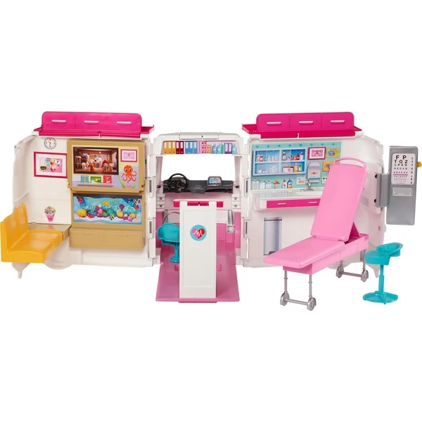 Mattel Barbie 2-in-1 Krankenwagen Spielset (mit Licht & Geräuschen), Spielfahrzeug 2 Mattel Barbie 2-in-1 Krankenwagen Spielset (mit Licht & Geräuschen), Spielfahrzeug – Bild 2