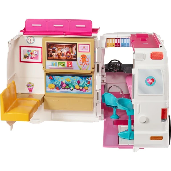 Mattel Barbie 2-in-1 Krankenwagen Spielset (mit Licht & Geräuschen), Spielfahrzeug 14 Mattel Barbie 2-in-1 Krankenwagen Spielset (mit Licht & Geräuschen), Spielfahrzeug – Bild 14