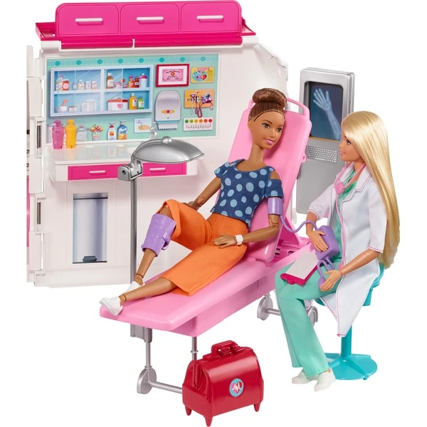 Mattel Barbie 2-in-1 Krankenwagen Spielset (mit Licht & Geräuschen), Spielfahrzeug 16 Mattel Barbie 2-in-1 Krankenwagen Spielset (mit Licht & Geräuschen), Spielfahrzeug – Bild 16