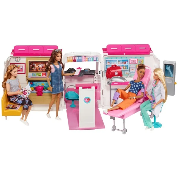 Mattel Barbie 2-in-1 Krankenwagen Spielset (mit Licht & Geräuschen), Spielfahrzeug 8 Mattel Barbie 2-in-1 Krankenwagen Spielset (mit Licht & Geräuschen), Spielfahrzeug – Bild 8