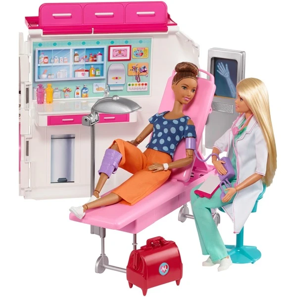 Mattel Barbie 2-in-1 Krankenwagen Spielset (mit Licht & Geräuschen), Spielfahrzeug 10 Mattel Barbie 2-in-1 Krankenwagen Spielset (mit Licht & Geräuschen), Spielfahrzeug – Bild 10
