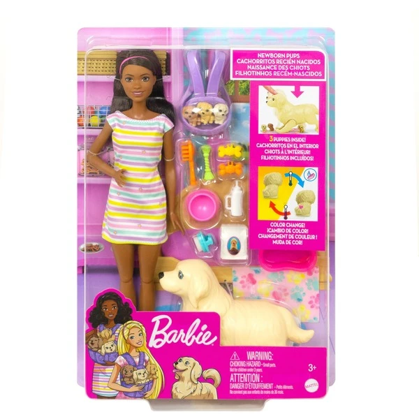 Mattel Barbie Puppe (brünett) Mit Hund Und Welpen 7 Mattel Barbie Puppe (brünett) Mit Hund Und Welpen – Bild 7