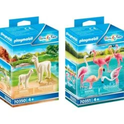 PLAYMOBIL 10119 Family Fun Set Alpaka Mit Baby Und Flamingos, Konstruktionsspielzeug