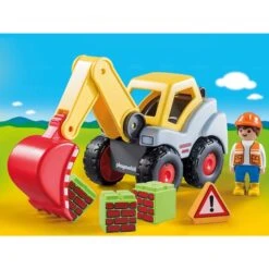 PLAYMOBIL 70125 1.2.3 Schaufelbagger, Konstruktionsspielzeug -Spielzeugwelt Verkauf PLAYMOBIL 70125 1 2 3 Schaufelbagger Konstruktionsspielzeug@@1sspke1i 2