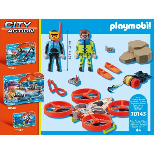 PLAYMOBIL 70143 City Action Seenot: Taucher-Bergung Mit Rettungsdrohne, Konstruktionsspielzeug – Bild 4