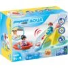 PLAYMOBIL 70635 1.2.3 AQUA Badeinsel Mit Wasserrutsche, Konstruktionsspielzeug