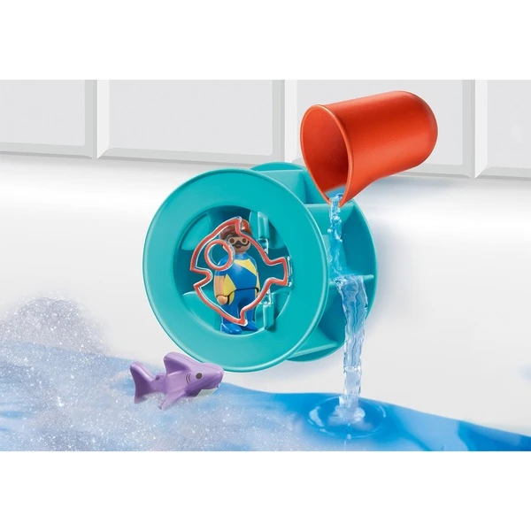 PLAYMOBIL 70636 1.2.3 AQUA Wasserwirbelrad Mit Babyhai, Konstruktionsspielzeug – Bild 3