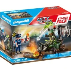PLAYMOBIL 70817 City Action Starter Pack Polizei: Gefahrentraining, Konstruktionsspielzeug