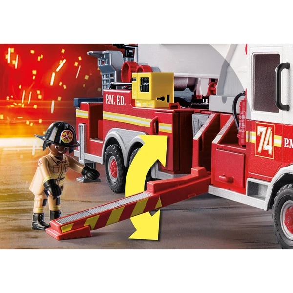 PLAYMOBIL 70935 City Action Feuerwehr-Fahrzeug: US Tower Ladder, Konstruktionsspielzeug 6 PLAYMOBIL 70935 City Action Feuerwehr-Fahrzeug: US Tower Ladder, Konstruktionsspielzeug – Bild 6