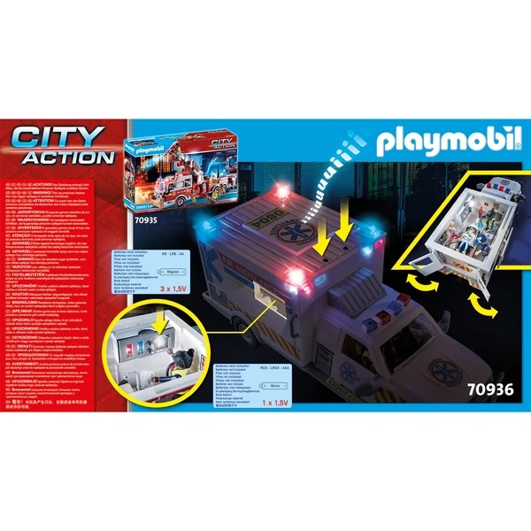 PLAYMOBIL 70936 City Action Rettungs-Fahrzeug: US Ambulance, Konstruktionsspielzeug 8 PLAYMOBIL 70936 City Action Rettungs-Fahrzeug: US Ambulance, Konstruktionsspielzeug – Bild 8