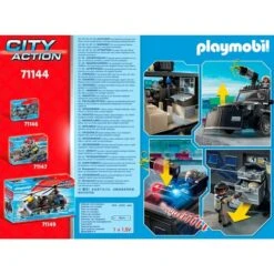 PLAYMOBIL 71144 City Action SWAT-Geländefahrzeug, Konstruktionsspielzeug -Spielzeugwelt Verkauf PLAYMOBIL 71144 City Action SWAT Gel ndefahrzeug Konstruktionsspielzeug@@1888956 8