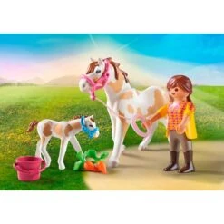 PLAYMOBIL 71243 Pferd Mit Fohlen, Konstruktionsspielzeug -Spielzeugwelt Verkauf PLAYMOBIL 71243 Pferd mit Fohlen Konstruktionsspielzeug@@1888976 2