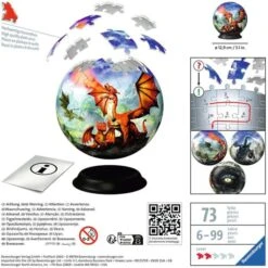 Ravensburger 3D Puzzle-Ball Mystische Drachen 5 Ravensburger 3D Puzzle-Ball Mystische Drachen -Spielzeugwelt Verkauf Ravensburger 3D Puzzle Ball Mystische Drachen@@1911618 2