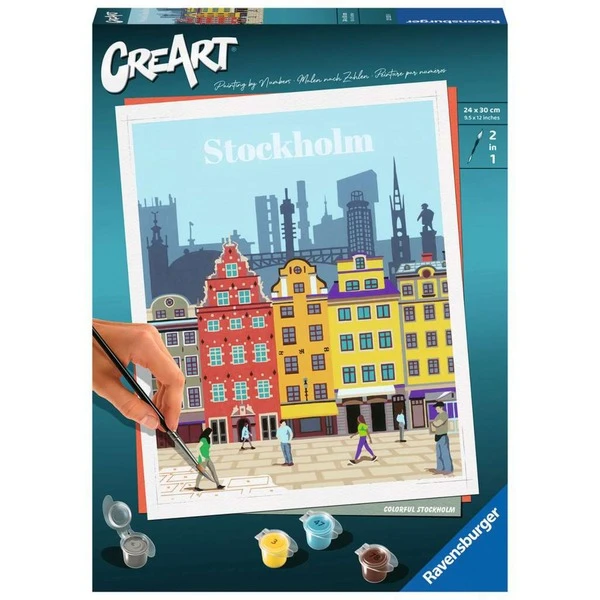 Ravensburger CreArt - Colorful Stockholm, Malen 1 Ravensburger CreArt - Colorful Stockholm, Malen
