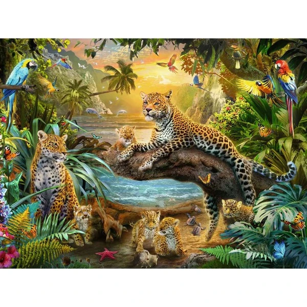 Ravensburger Puzzle Leopardenfamilie Im Dschungel 2 Ravensburger Puzzle Leopardenfamilie Im Dschungel – Bild 2
