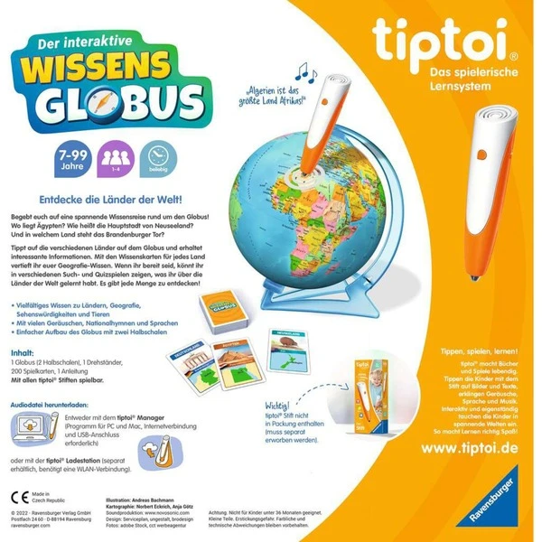 Ravensburger Tiptoi Der Interaktive Wissens-Globus, Lernspiel 4 Ravensburger Tiptoi Der Interaktive Wissens-Globus, Lernspiel – Bild 4