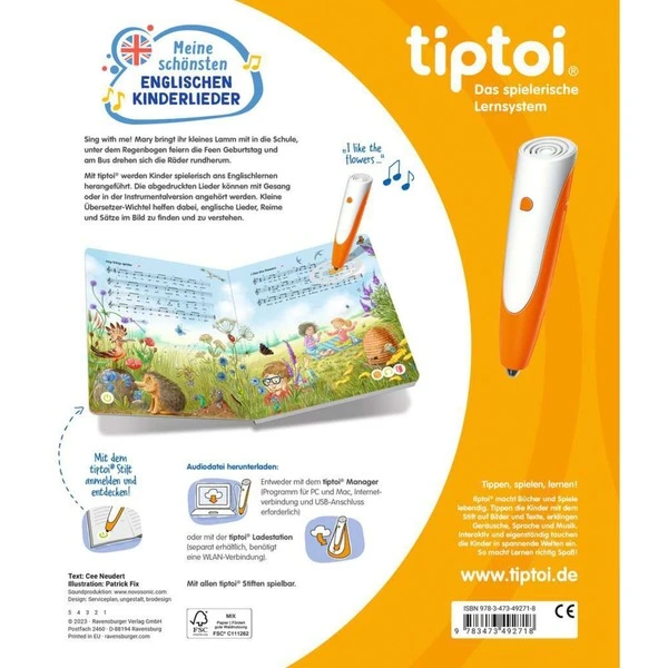 Ravensburger Tiptoi Meine Schönsten Englischen Kinderlieder, Lernbuch 2 Ravensburger Tiptoi Meine Schönsten Englischen Kinderlieder, Lernbuch – Bild 2