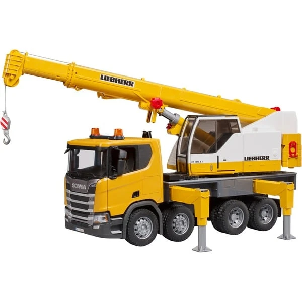 Bruder Scania Super 560R Liebherr Kran-LKW Mit Light & Sound Modul, Modellfahrzeug