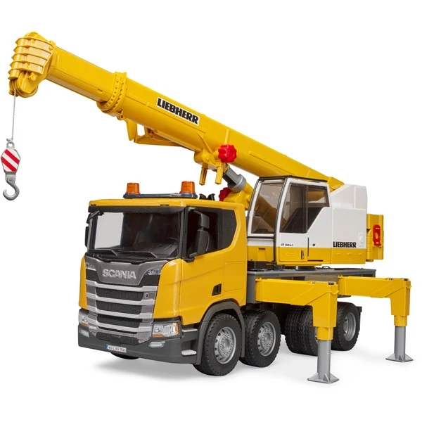 Bruder Scania Super 560R Liebherr Kran-LKW Mit Light & Sound Modul, Modellfahrzeug – Bild 4